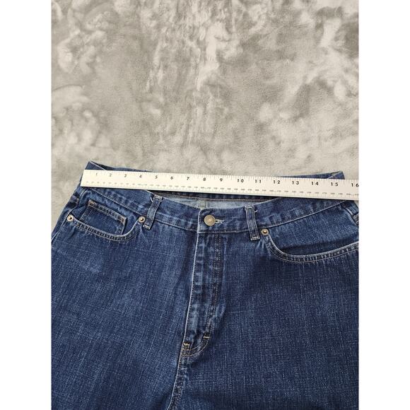 Vintage Y2K Tommy Hilfiger High Rise Denim Jeans Size 31 Dark Wash Red Logo - Picture 5 of 9